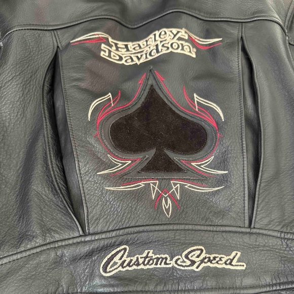 Harley Davidson Women's Leather Jacket Rare Size X-Small - Picture 2 of 6